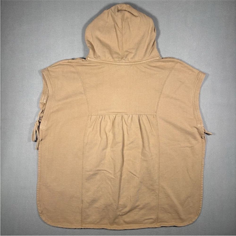 Pilcro By Anthropologie Womens 2XL Brown Tan Side Tie Short Sleeve Button Front - Picture 8 of 9